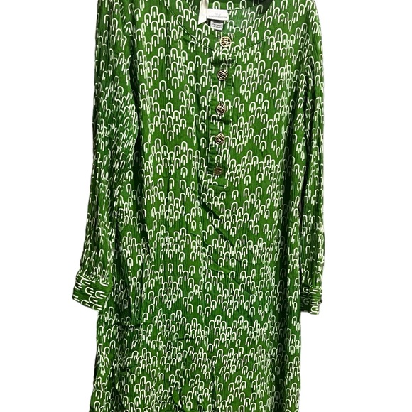 Jaclyn Smith Green and White design Dress - Picture 3 of 7